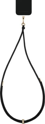 Handykette mit schwarzem Band und goldenen Akzenten, geeignet für Smartphones