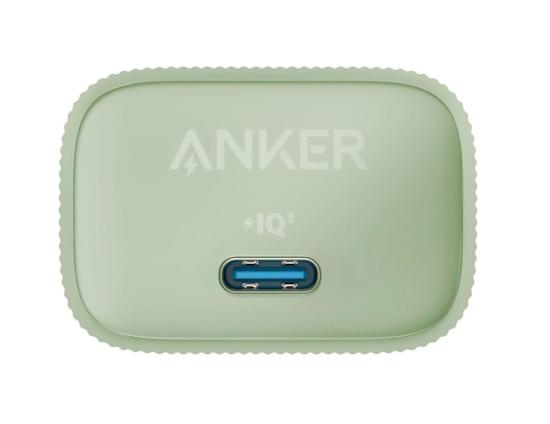 Grünes Anker USB-C Ladegerät mit PowerIQ 3.0 Anschluss
