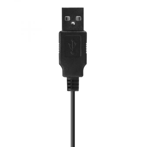 Schwarzes USB-Kabel mit USB-A-Stecker, ideal für Datenübertragung und Laden