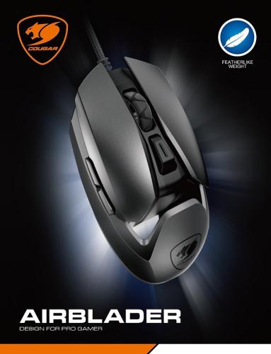Schwarze COUGAR Airblader Gaming-Maus mit federleichtem Design
