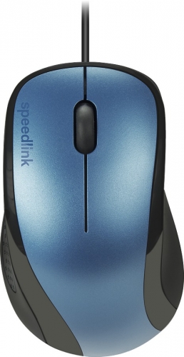 Blau-schwarze kabelgebundene Maus von Speedlink mit ergonomischem Design