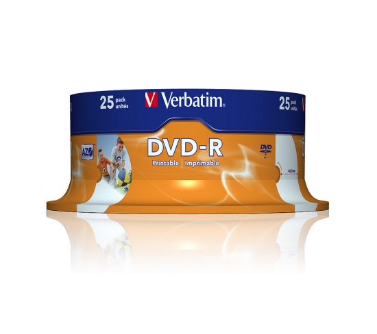 Verbatim DVD-R 25er Pack, bedruckbare Datenträger zur Datensicherung