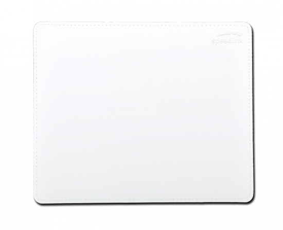 Ein weißes Mousepad der Marke Speedlink