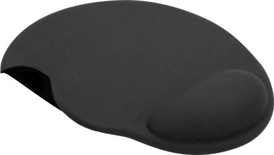 Schwarzes ergonomisches Mauspad mit integrierter Handgelenkstütze