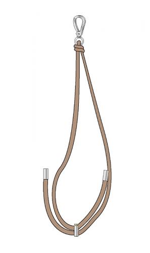 Braune Lederhundeleine mit Metallkarabiner
