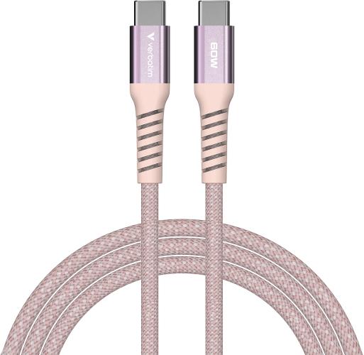 VERBATIM SYNC & Charger USB C to USB C 60W Magnetic 120 CM - Pink