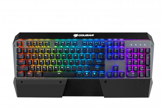 COUGAR Gaming Tastatur Attack X3 RGB, Mechanisch, Cherry MX Braun