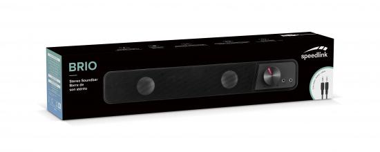 SPEEDLINK BRIO Stereo Soundbar, black