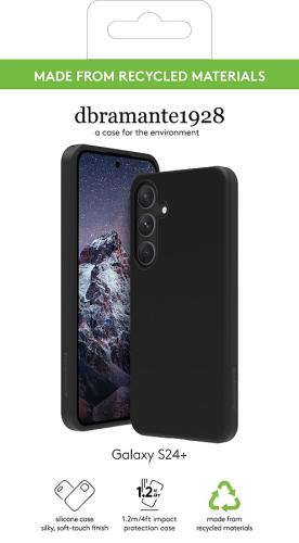 Schwarze dbramante1928 Schutzhülle für Galaxy S24+, Verpackung mit recycelten Materialien