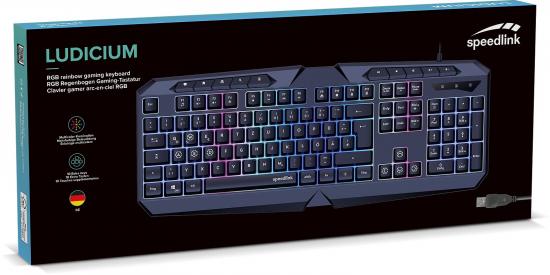 SPEEDLINK LUDICIUM RGB Rainbow Gaming Keyboard, black - DE Layout