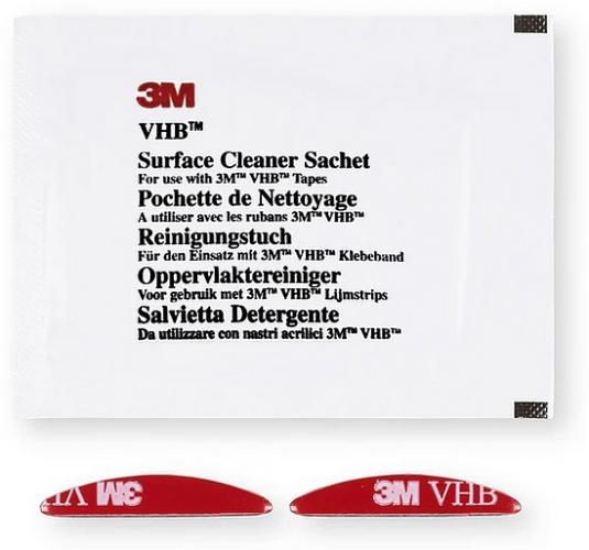 3M VHB Reinigungstuch zur Vorbereitung von Oberflächen mit Klebestreifen